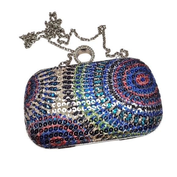 Multicolor Sequin Clutch Bag - Picture 1 of 12